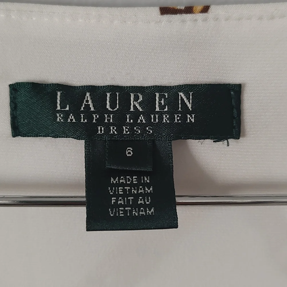 Ralph Lauren dress  Gold Chain  Size 6 Midi Cocktail Read Full Drescription - Picture 11 of 14